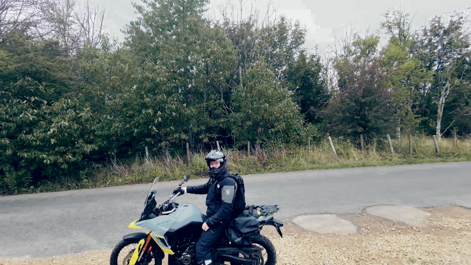 Storm Rider LUT applied to an overcast roadside shot