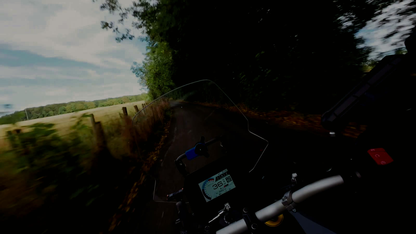 Sunset Run LUT applied to a POV motorcycle riding shot